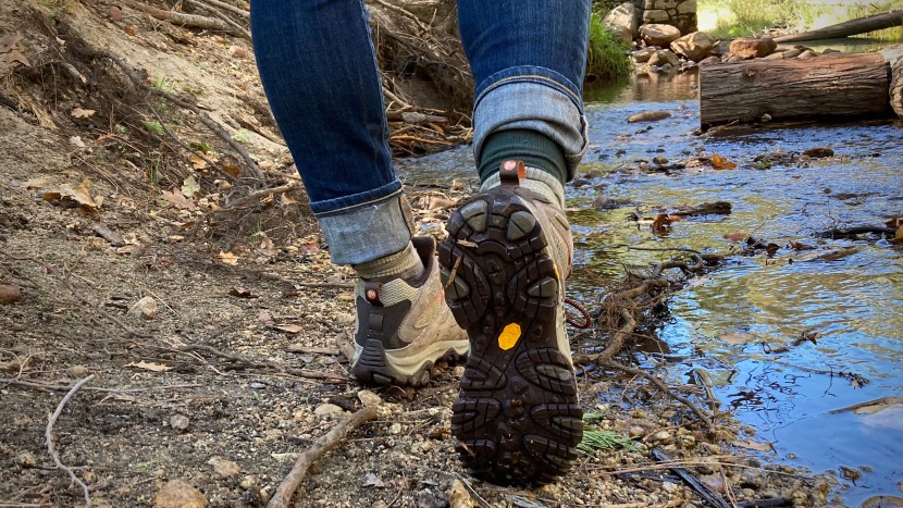 merrell moab 3 mid wp for women - vibram tc5+ nonmarking outsoles helped give us confidence in our...