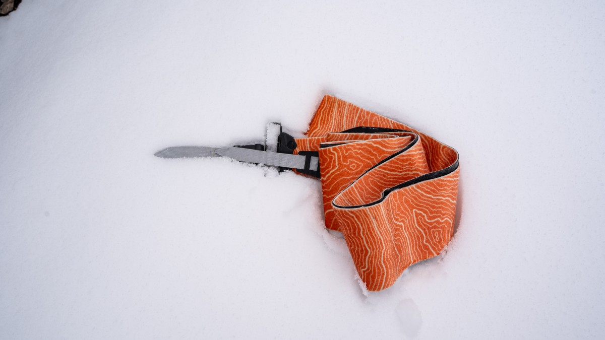 Contour Hybrid Mohair Review (Contour Hybrid Mohair skins, trimmed and set up for deployment on a Teton powder day during early testing.)