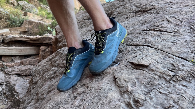 approach shoes - a thick, cushioned sole and breathable mesh upper make the scarpa...