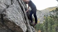 Free-soloing some easy rock in Boulder Canyon to test the best...