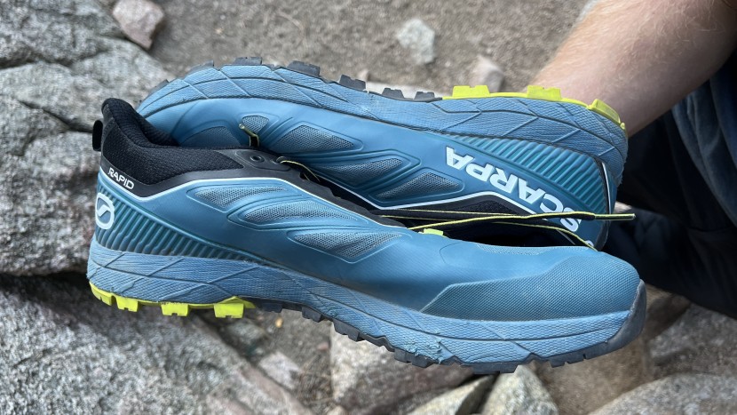 scarpa rapid - the rapid is a bit bulky, as a fully cushioned trail running shoe...