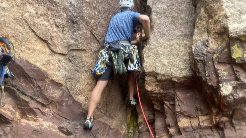 la sportiva tx2 evo - the tx2 evo feels right at home clipped to the back of a harness on...