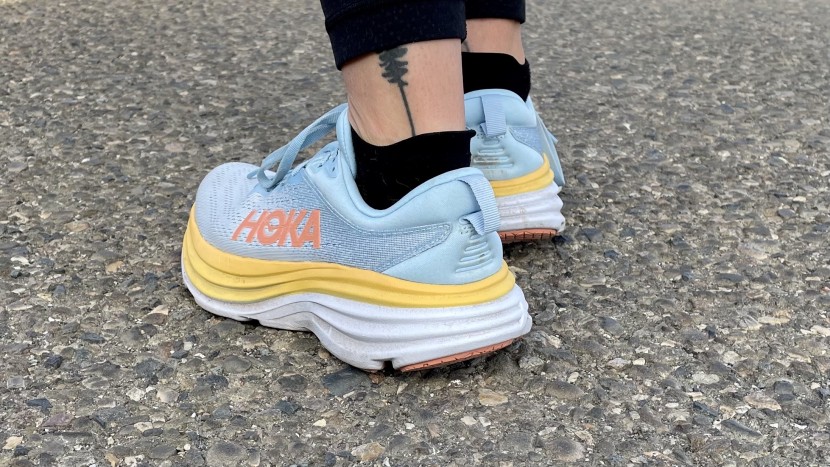 hoka bondi 8 for women - the durabrasion rubber and wide base help keep the bondi connected...