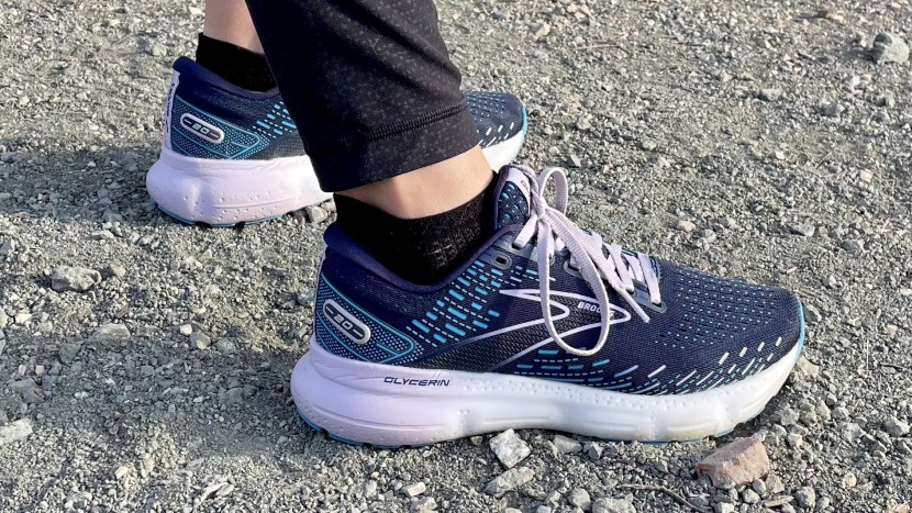 though equally comfortable, this pair of road running shoes has a...