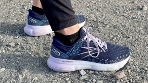 Though equally comfortable, this pair of road running shoes has a...