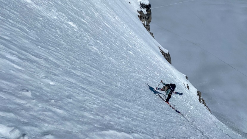 blizzard zero g 105 - this tester ascended this 1000-foot, 45-degree alaskan couloir over...
