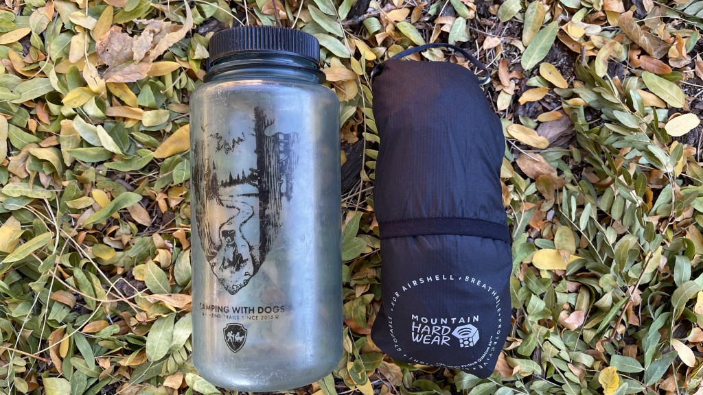 mountain hardwear kor airshell wind hooded jacket for women - the kor airshell packs into an odd-looking oblong shape.