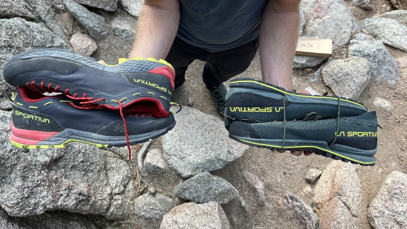 approach shoes - we test packability side-by-side to rank how much space each pair of...