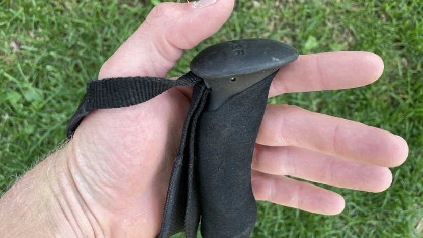 trekking poles - the msr dynalock&#039;s grip features subtle contours that are very...