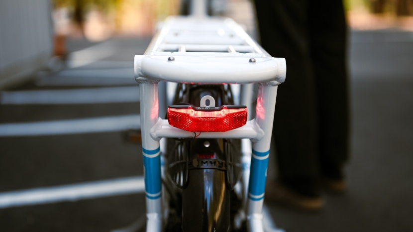 the rear light doubles as a brake light.