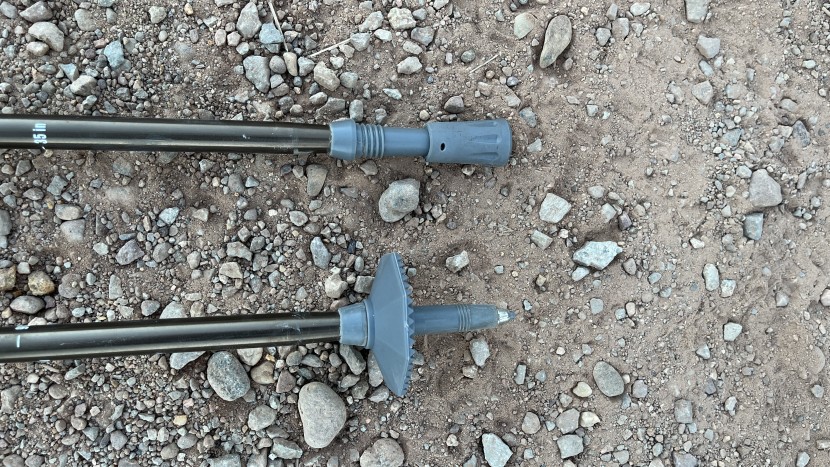 kelty upslope 2.0 - the upslope 2.0 comes with screw-on rubber tips (above) for soft...