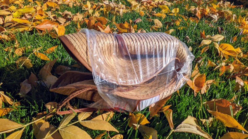 sun hat - the islander hat bounced back to its original shape after our crush...