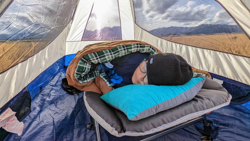 Near Zero Ultralight Inflatable Camping Pillow - 3 oz, Blue