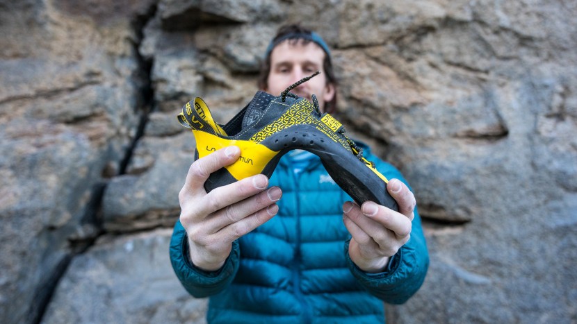 climbing shoes - the la sportiva katana lace is stiff in the forefoot but soft...