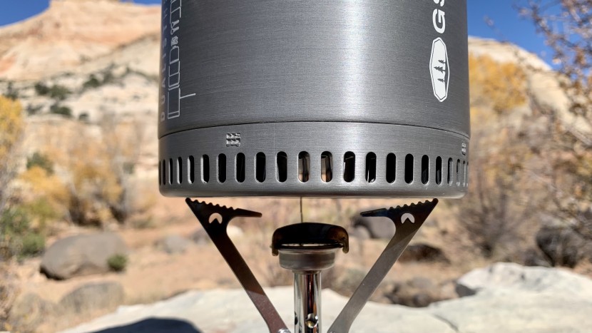 gsi outdoors pinnacle dualist hs - the heat exchanger on the bottom of the gsi outdoors pinnacle...
