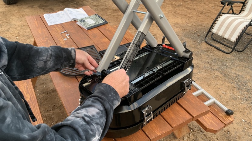 coleman roadtrip 285 - the coleman roadtrip 285&#039;s assembly process only takes a few minutes.