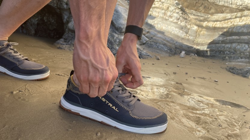 water shoes men - simple lacing with a removable insole and wide tongue is rather...