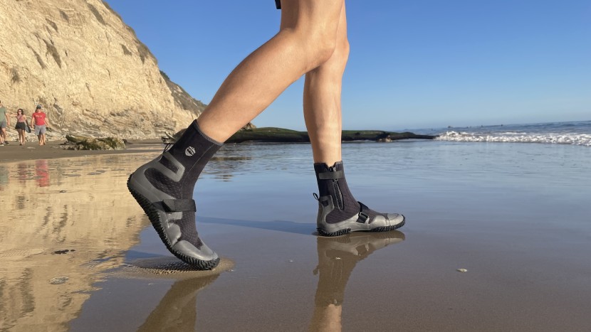 water gear - even on the sand, the sensitivity of these booties is noticeable.