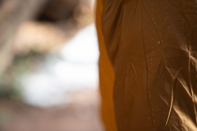 rab xenon 2.0 - water beading off the shoulder of the xenon 2.0. the dwr on this...