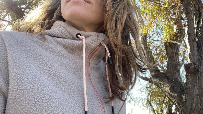 kari traa rothe fleece hoodie for women - the oversized, bulky rothe is challenging to wear a jacket over.