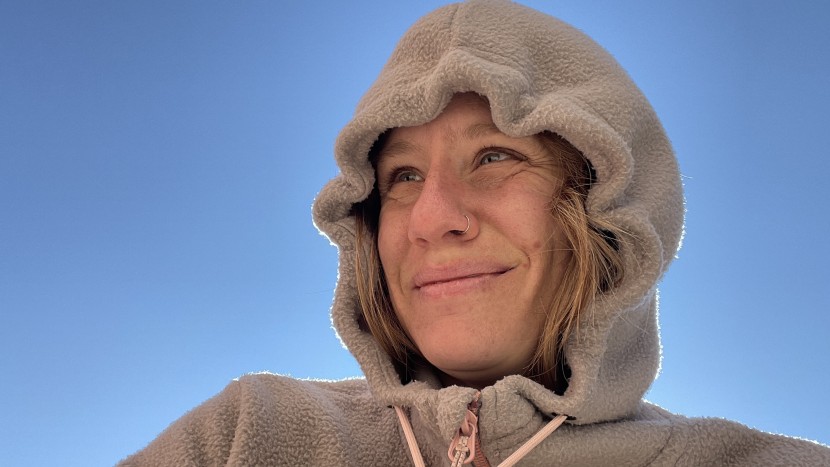 kari traa rothe fleece hoodie for women - drawstrings let you pull this hood tight against the cold or leave...