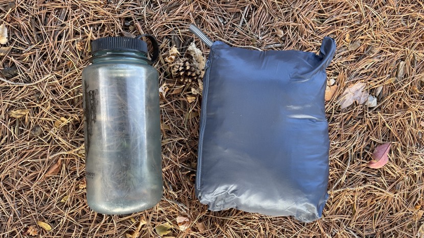 rab xenon hoodie 2.0 for women - the xenon is easy to pack up into its own chest pocket.