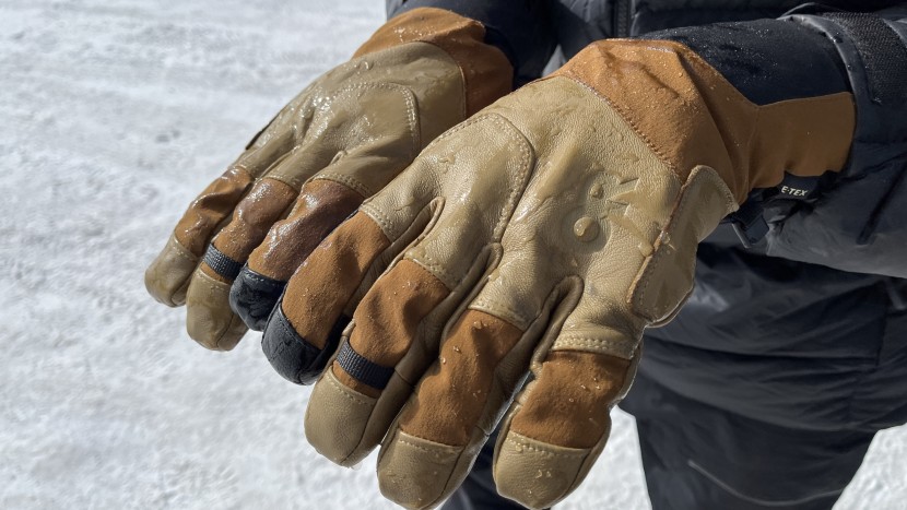 outdoor research alpinite gore-tex glove - the alpinite&#039;s leather and softshell exterior panels coupled with a...