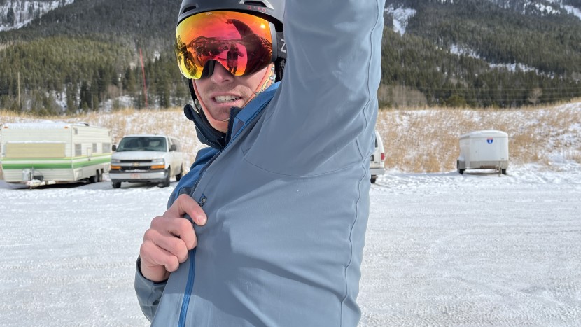 patagonia upstride jacket - no pit zips? no problem. the soft shell fabric breathes plenty for...