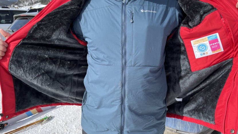 moerdeng waterproof ski jacket - one zippered chest pocket is all you get on the inside of the...