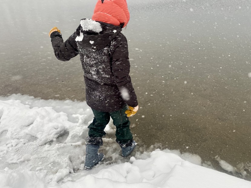 for our submergence tests, we walk as far into water as we can until...