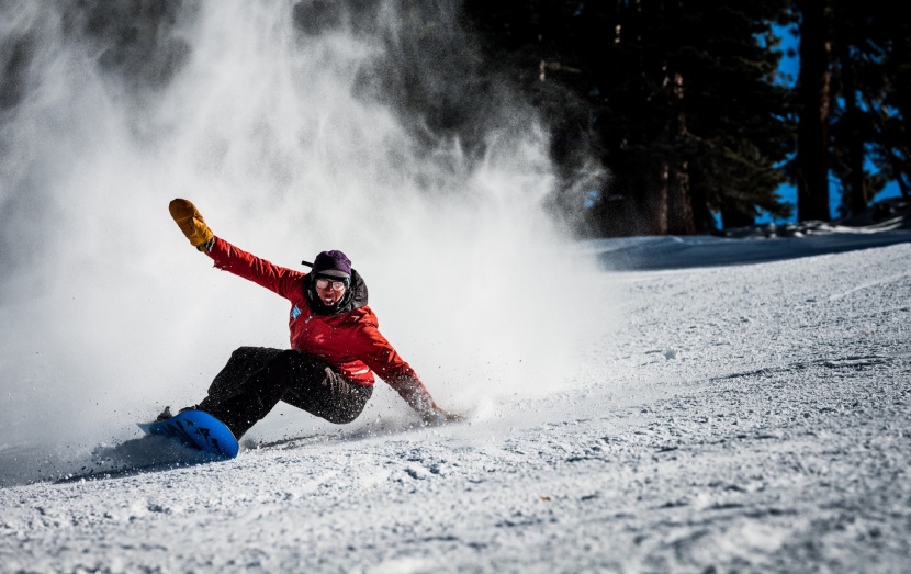 snowboard men - sending spray is a requirement when reaching terminal velocity.