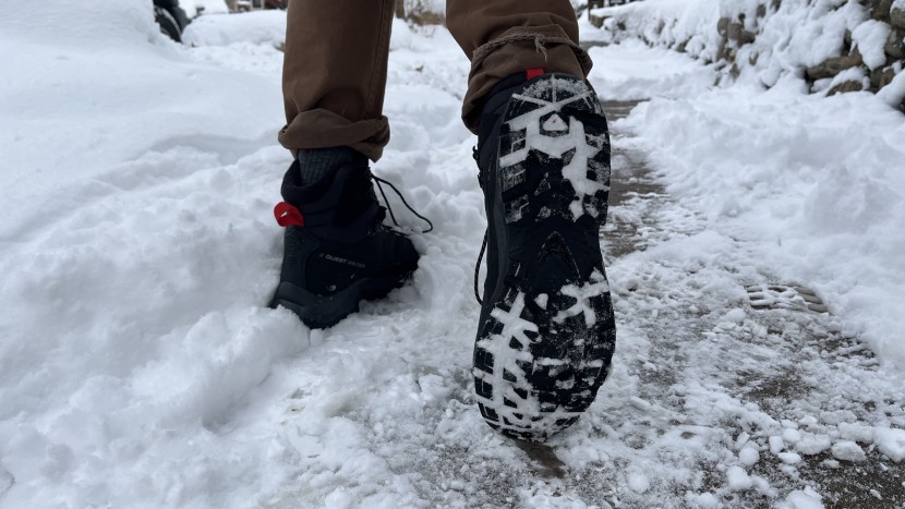 winter boots men - we measure the negative space between boot lugs and also check for...