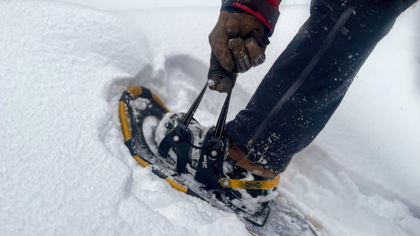 snowshoes - all binding controls need to work well with gloves.