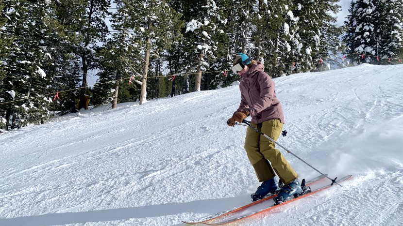 ski pants womens - testing the windproof elements of the rei co-op first chair gtx bib...
