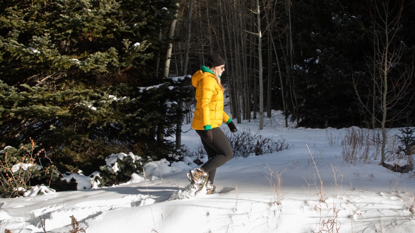 atlas helium trail for women - this budget-friendly snowshoe works well on slightly packed snow.