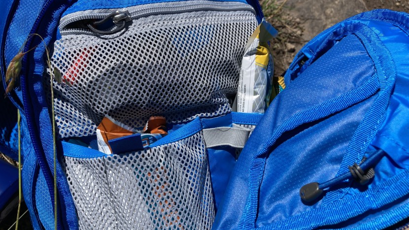 mesh pockets help to keep gear, food, and other items organized.