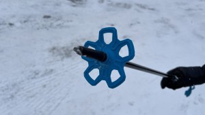 A large powder basket that doesn't get caught on anything is a great...