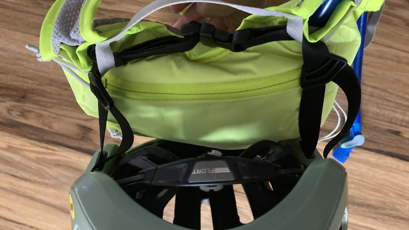 by threading the chin straps of a helmet through the webbing you can...