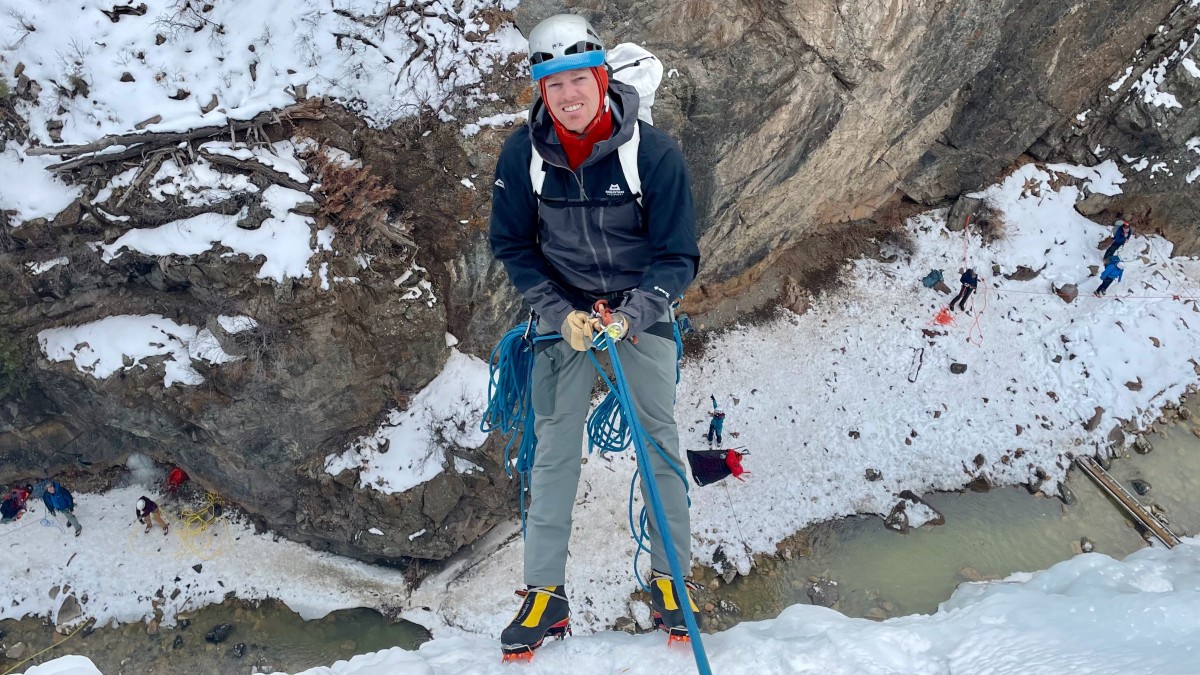 Mountain Equipment Lhotse Review (Rappelling in the Mountain Equipment Lhotse.)