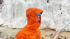 The great hood on the Mammut Nordwand Advanced.
