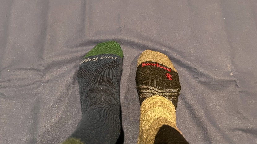 ski socks - the most breathable socks feature mesh paneling like the darn tough...