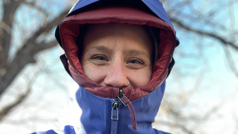 patagonia down sweater hoody for women - we had no problems layering the down sweater under a shell.