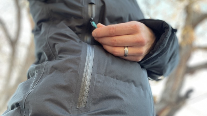 rab valiance hoody for women - the valiance even has watertight zippers for the hand pockets.