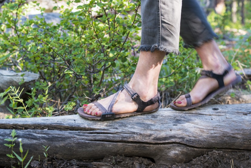 xero z-trail ev for women - these sandals have decent traction for being such a minimalist shoe.