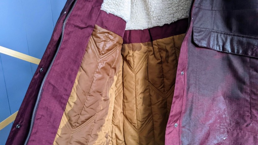 water practically poured into the right side of the jacket.