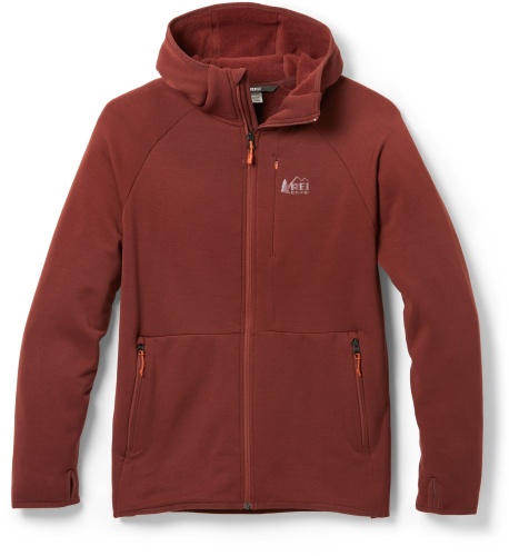 Essential Elements Men's Fuzzy Warm Soft Sherpa Lined Sweatshirt Fleece  Hooded Full-Zip Jacket