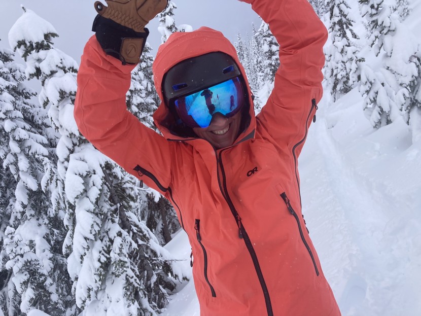 outdoor research archangel for women - raise &#039;em up! the large, stiff underarm zips were not our favorites.