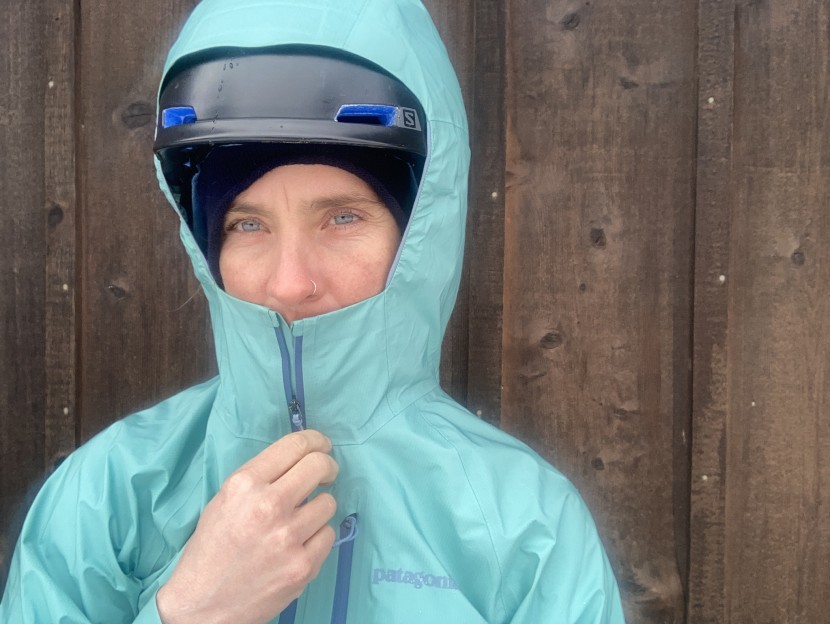 patagonia storm10 for women - the storm10 will go over a helmet, but it&#039;s a bit snug.