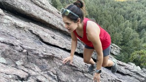 The Patagonia Quandary shorts are slim but still stretch adequately...