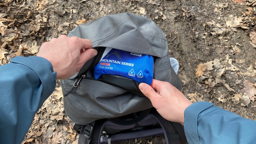first aid kit - having a compact kit is great for a day or a weekend on trail.
